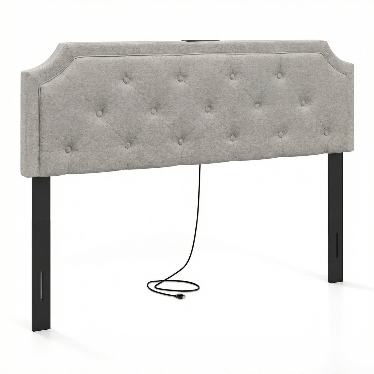 Headboard for Queen and Full Size Bed Tufted Upholstered Head Board-Gray