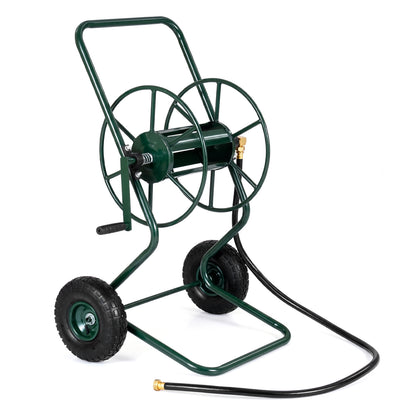 Garden Hose Reel Cart with Pneumatic Tires - 300 FT Capacity