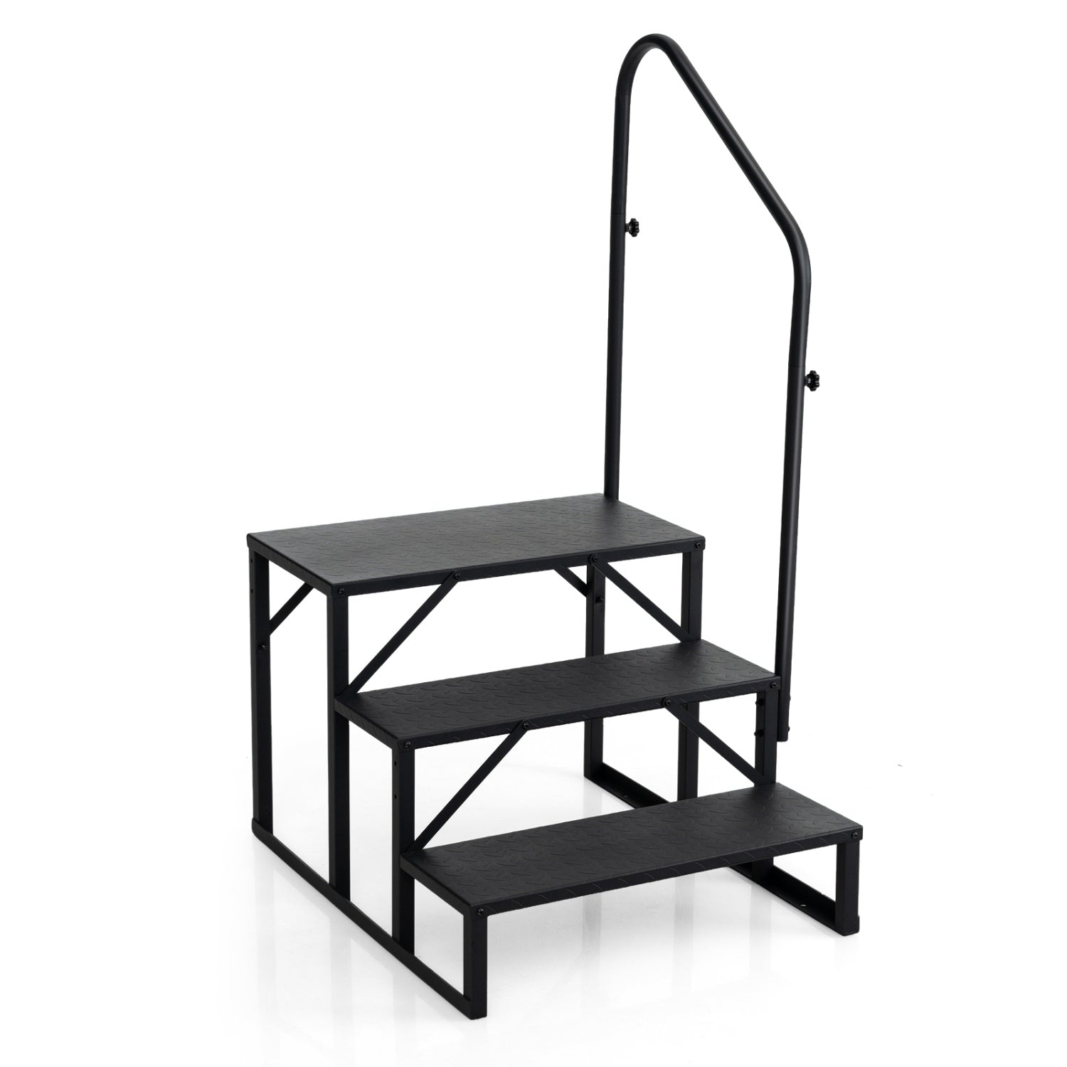 Heavy Duty Hot Tub Stair with Wide Anti-Slip Platforms for Porch and Mobile Home
