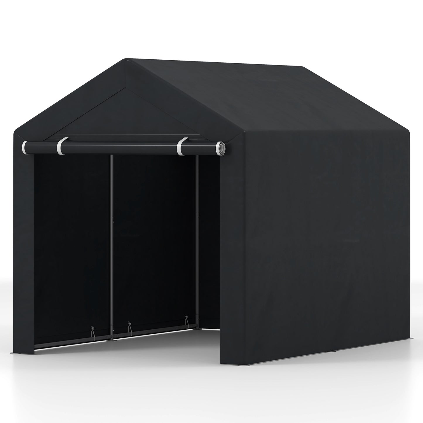 Portable Storage Shed with Roll-Up Zipper Door