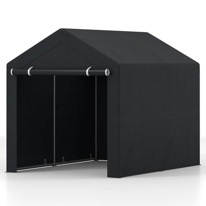 Portable Storage Shed with Roll-Up Zipper Door