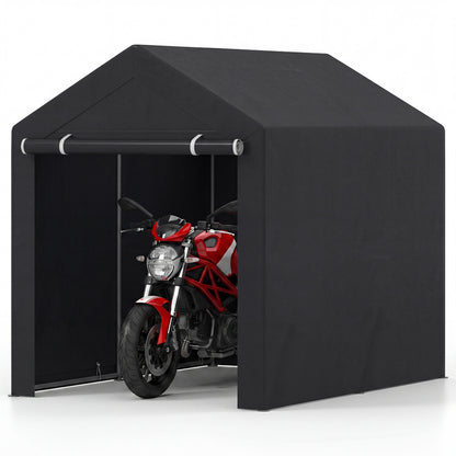 Portable Storage Shed with Roll-Up Zipper Door