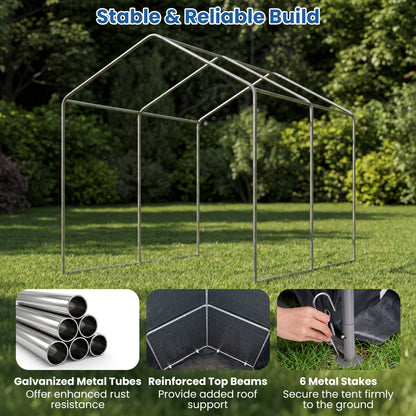Portable Storage Shed with Roll-Up Zipper Door