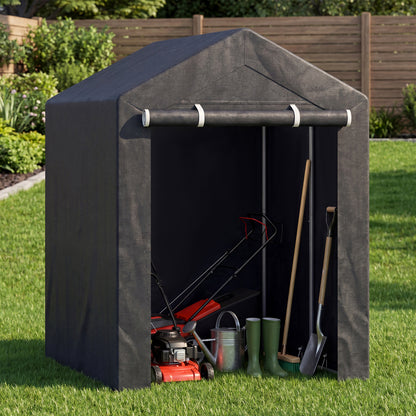 Portable Storage Shed with Roll-Up Zipper Door