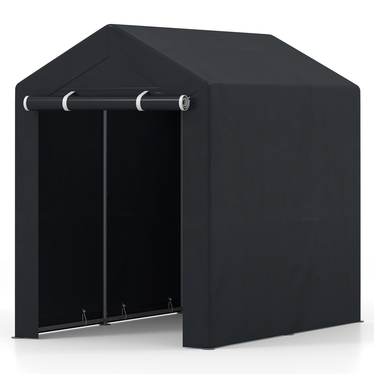 Portable Storage Shed with Roll-Up Zipper Door