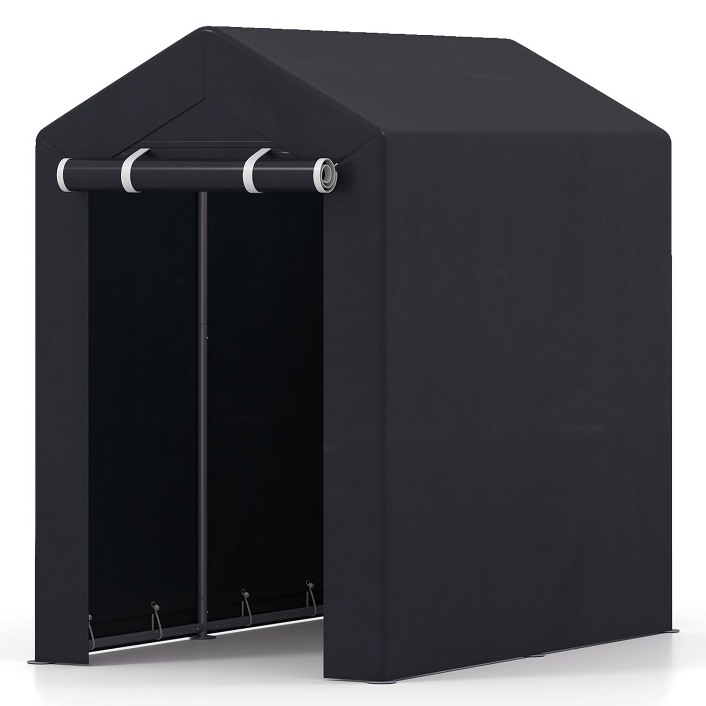 Portable Storage Shed with Roll-Up Zipper Door