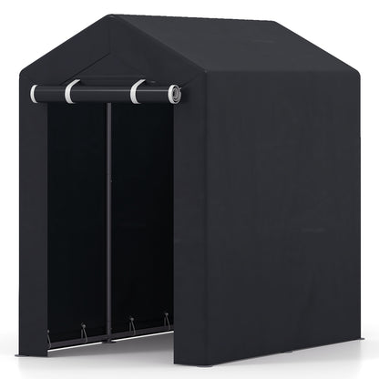 Portable Storage Shed with Roll-Up Zipper Door