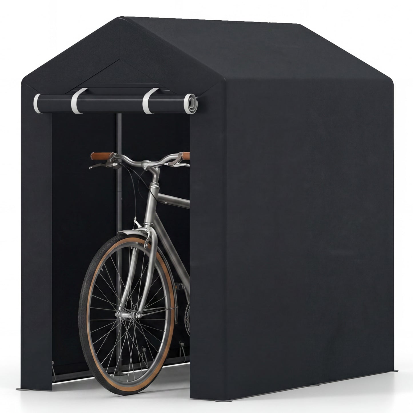 Portable Storage Shed with Roll-Up Zipper Door