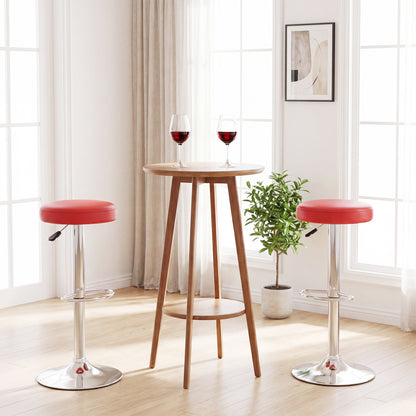 Adjustable Swivel Bar Stool with Footrest, 400 lbs Capacity