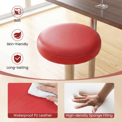Adjustable Swivel Bar Stool with Footrest, 400 lbs Capacity