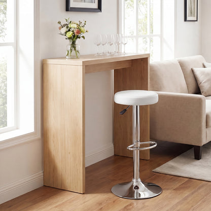 Adjustable Swivel Bar Stool with Footrest, 400 lbs Capacity