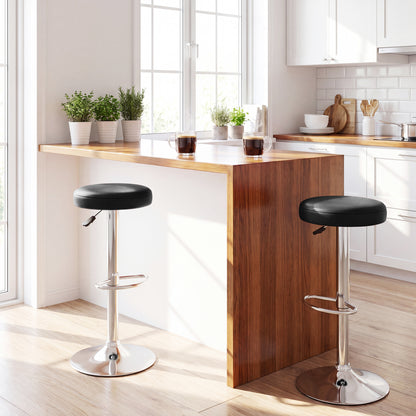 Adjustable Swivel Bar Stool with Footrest, 400 lbs Capacity