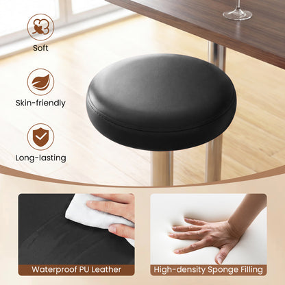 Adjustable Swivel Bar Stool with Footrest, 400 lbs Capacity
