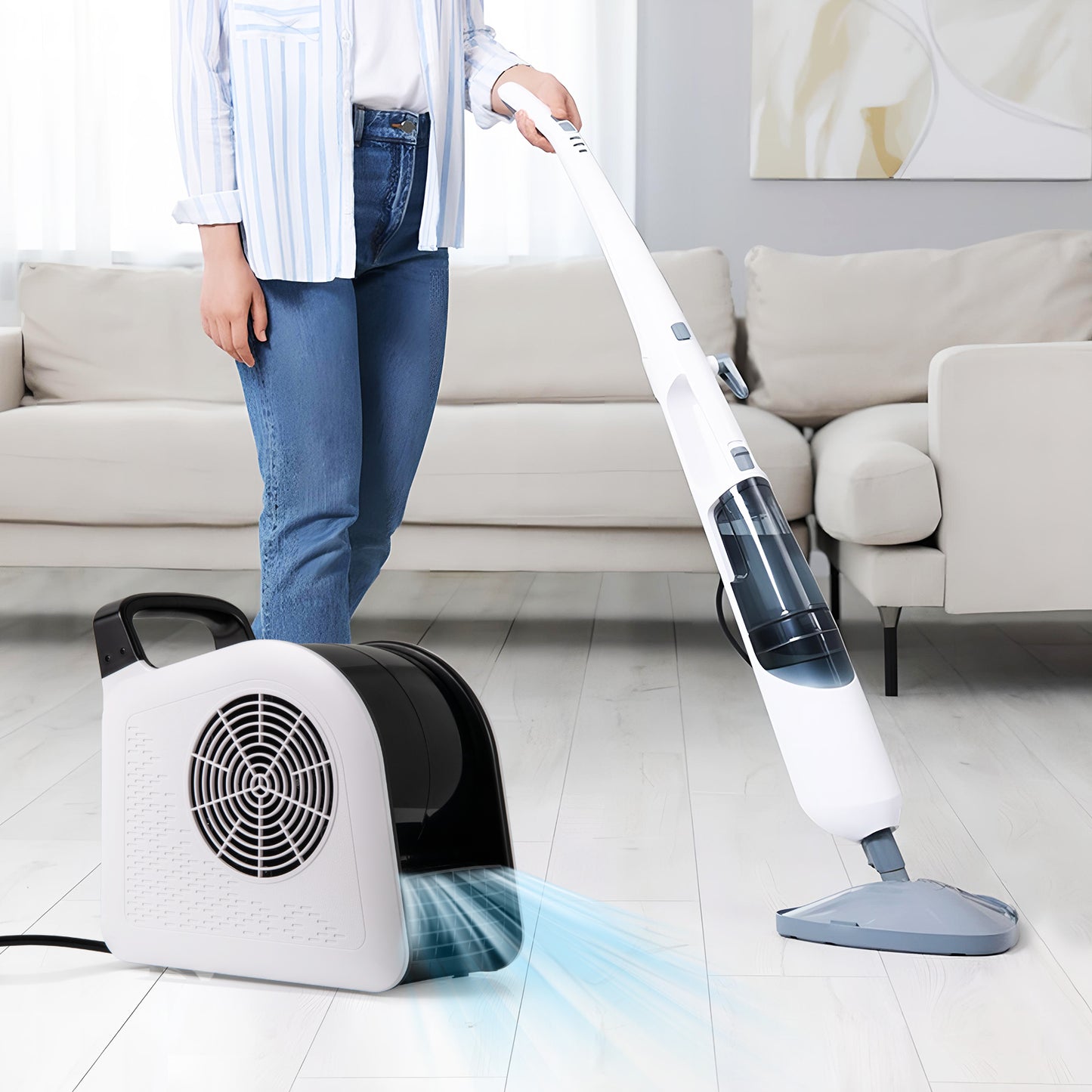 High Velocity Blower Fan Utility Air Mover with 3 Speeds and 185° Pivoting Head