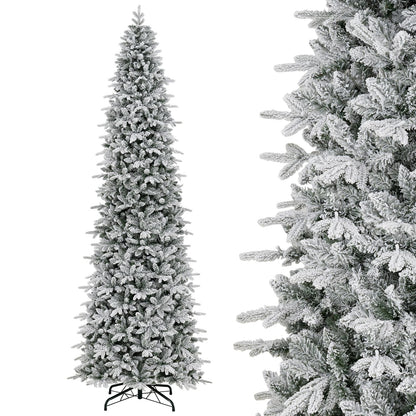 Hinged Artificial Spruce Xmas Tree with 3235/3882 Branch Tips and 1020 Warm White LED Lights