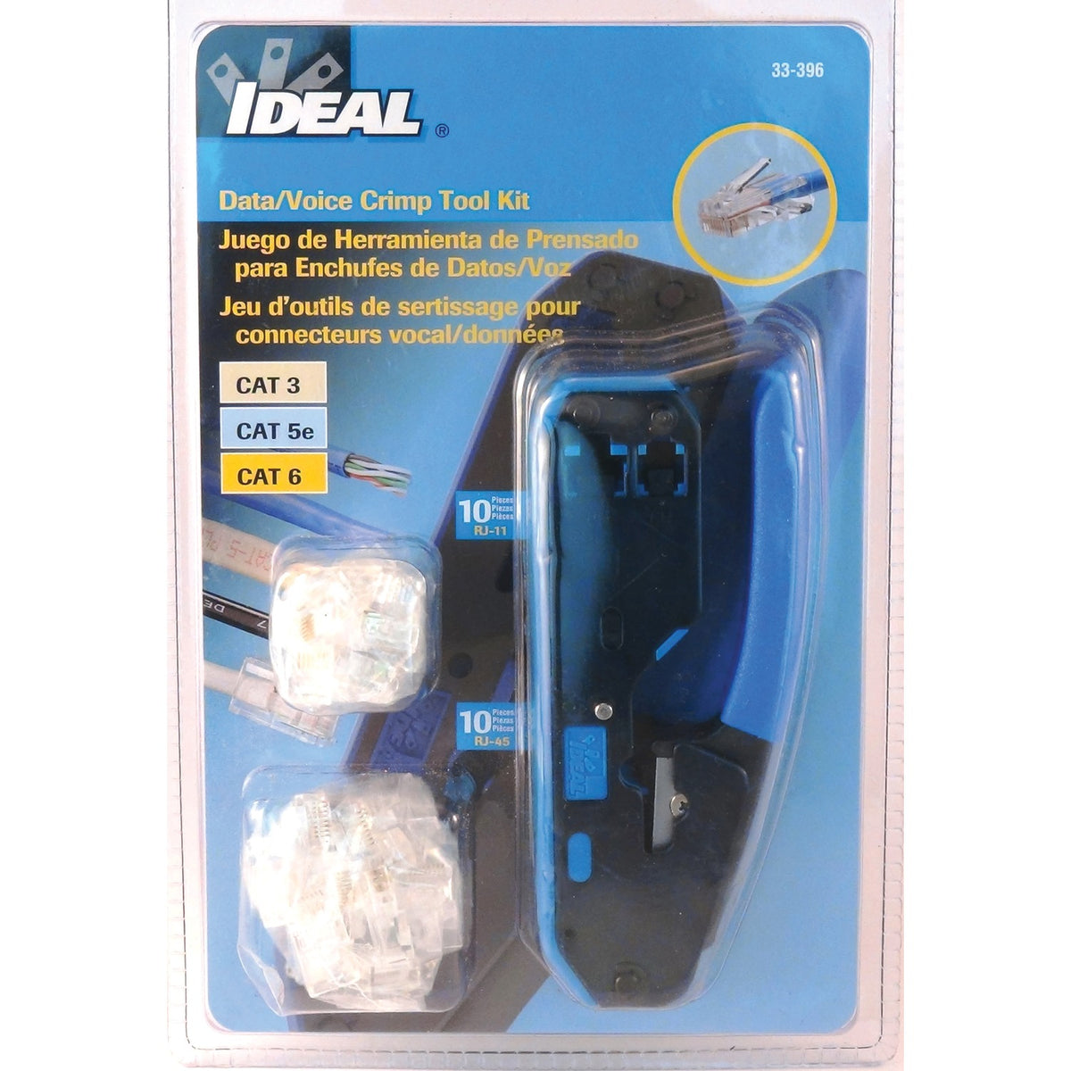 IDEAL Data/Voice RJ45/RJ11 Crimp Tool Kit for CAT-3/5E/6 - view 4