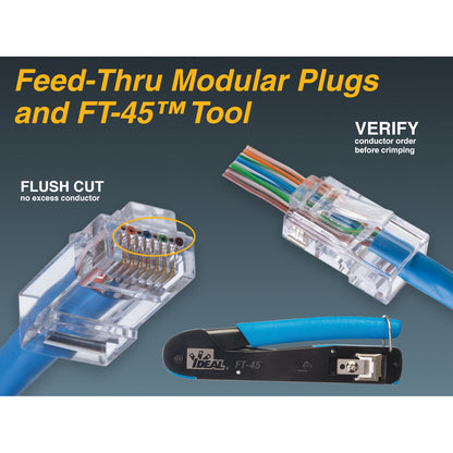IDEAL Feed-Thru CAT-5E RJ45 Modular Plugs, 50 Pack - view 12