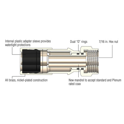 IDEAL RTQ XR RG6 F-Type Compression Connectors, 50 Pack - view 12