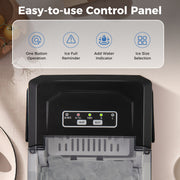 Ice Maker Countertop with Self-Cleaning for Home Kitchen Office Party-Black