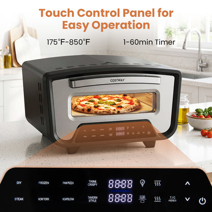 Electric Pizza Oven for 12" Pizzas with 8 Presets