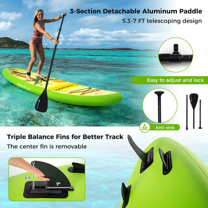 Inflatable Stand up Paddle Board iSUP Board Accessories with 3 Fins