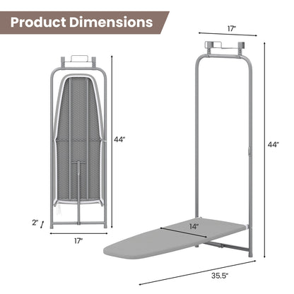 Ironing Board Space-Saving Metal Hanging Ironing Board