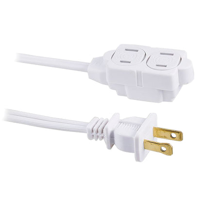 GE 6-Ft. 3-Outlet Polarized Indoor Extension Cord with Twist-to-Close Safety Covers, White - view 5