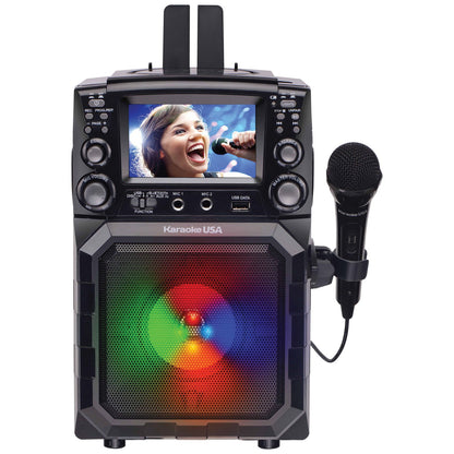 Karaoke USA Portable CDG/MP3G Karaoke Player with 4.3-In. Screen, Bluetooth & Battery
