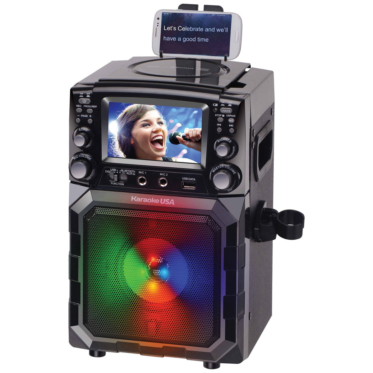 Karaoke USA Portable CDG/MP3G Karaoke Player with 4.3-In. Screen, Bluetooth & Battery - view 4