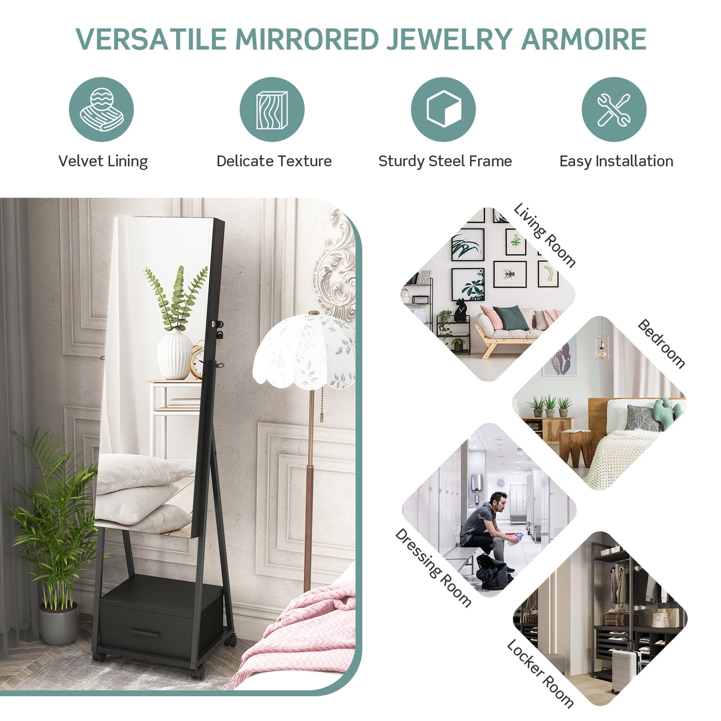 Jewelry Cabinet with Full