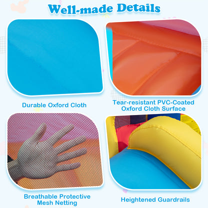 4-in-1 Jigsaw Theme Inflatable Bounce House with 480W Blower