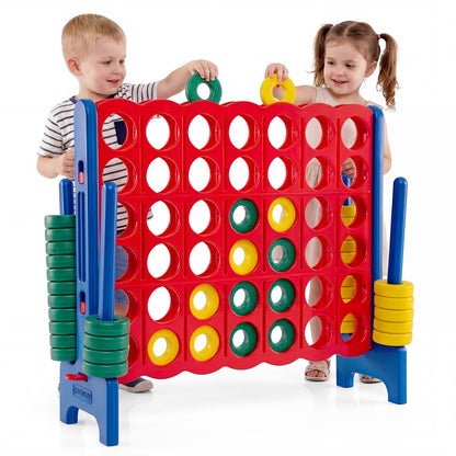 Jumbo 4-in-a-Row Game Set 3.5ft Tall Outdoor Lawn Game