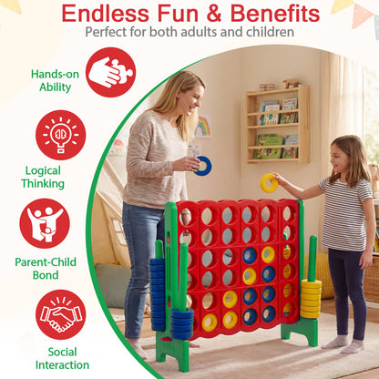 Jumbo 4-to-Score Game Set 3.5FT Tall Oversized Outdoor Lawn Game
