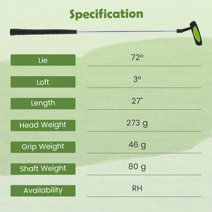 Junior Mallet Putter Individual Gold Club for 8-10 years old Kids