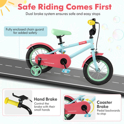 Kids Bike with Adjustable Handlebar and Saddle Blue