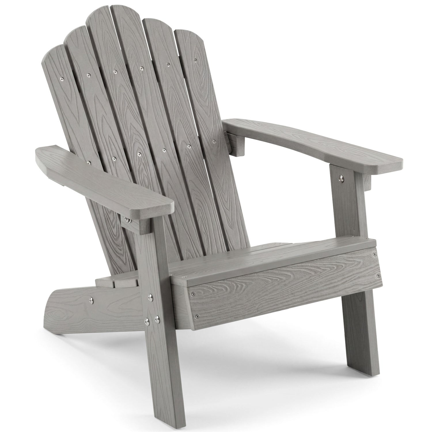 Kids Adirondack Chair All-weather Outdoor Chair for Children with Tilted High Backrest