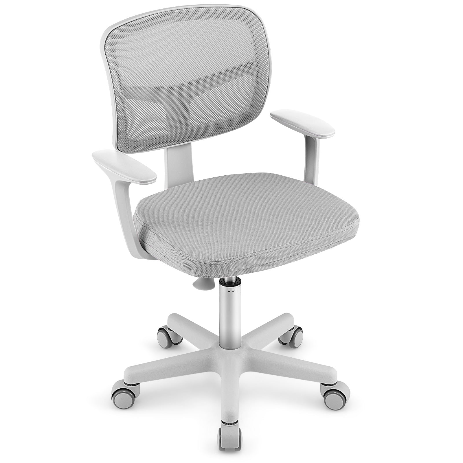 Adjustable Desk Chair with Auto Brake Casters for Kids-Turquoise - Gray