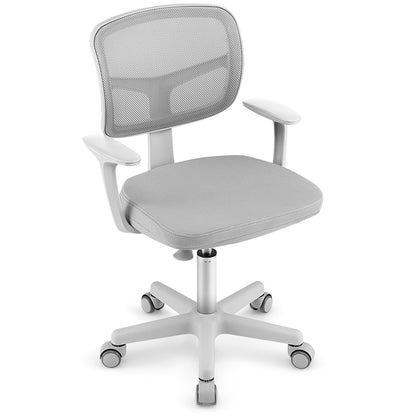 Adjustable Desk Chair with Auto Brake Casters for Kids-Turquoise - Gray