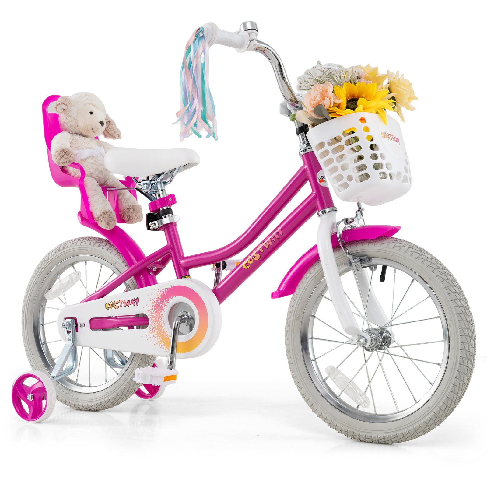 Kids Bike 12 Inch with Training Wheels and 2 Brake System for 3-4 Years Old - 7 Years Old