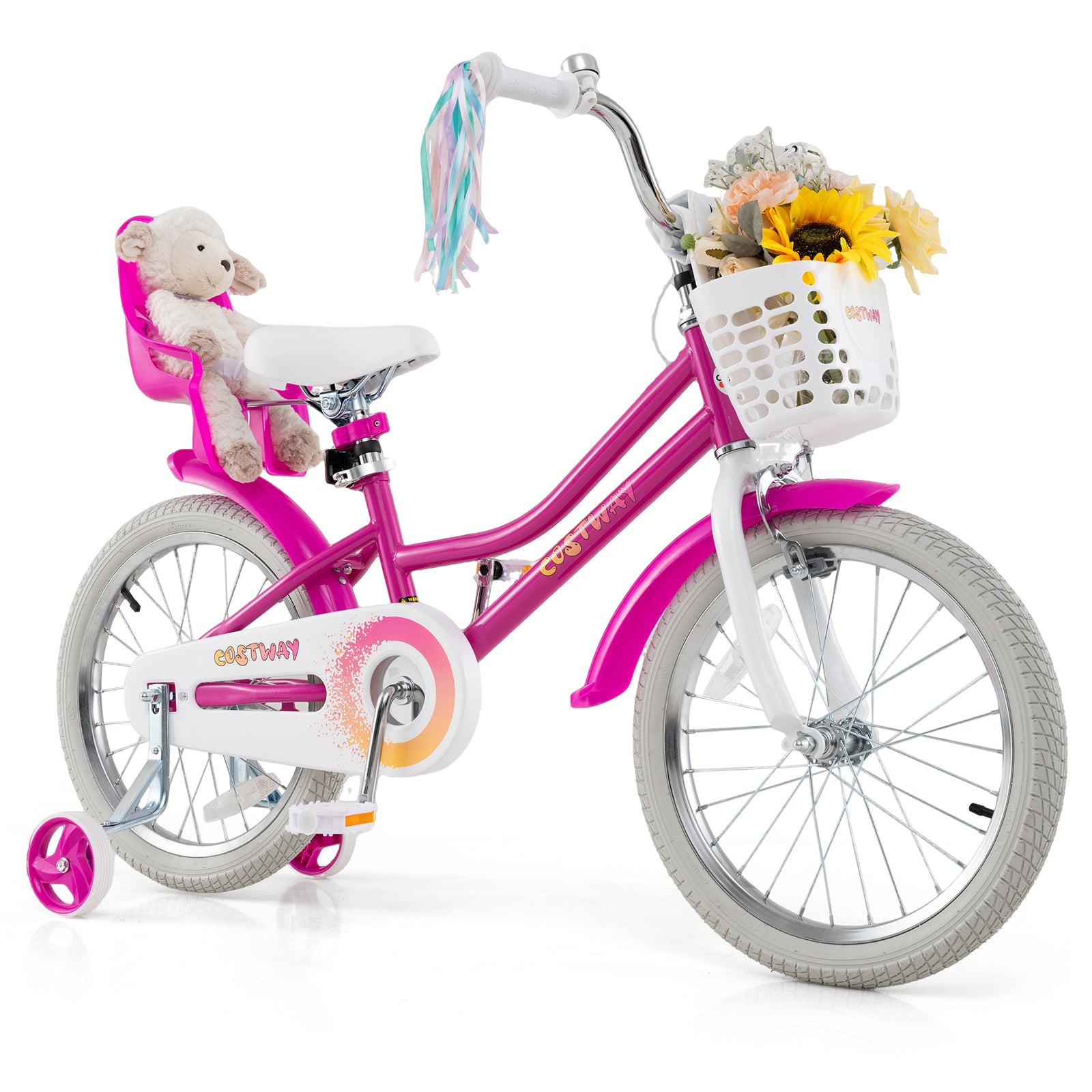 Kids Bike 12 Inch with Training Wheels and 2 Brake System for 3-4 Years Old - 8 Years Old