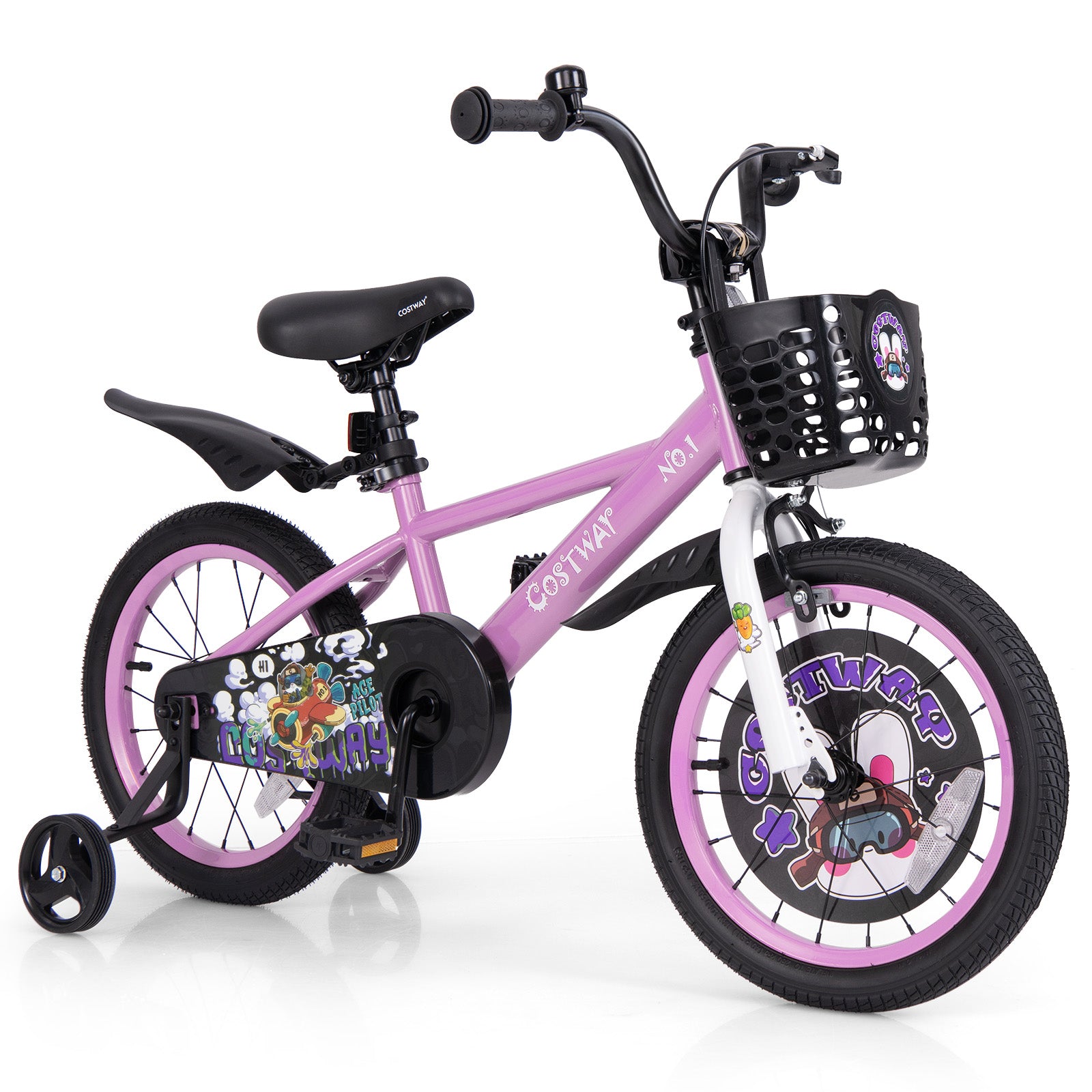18 Inch Kids Bike for 4-8 Years Old Sport Bicycle with Adjustable Handlebar and Saddle-18 inches - 16 Inches
