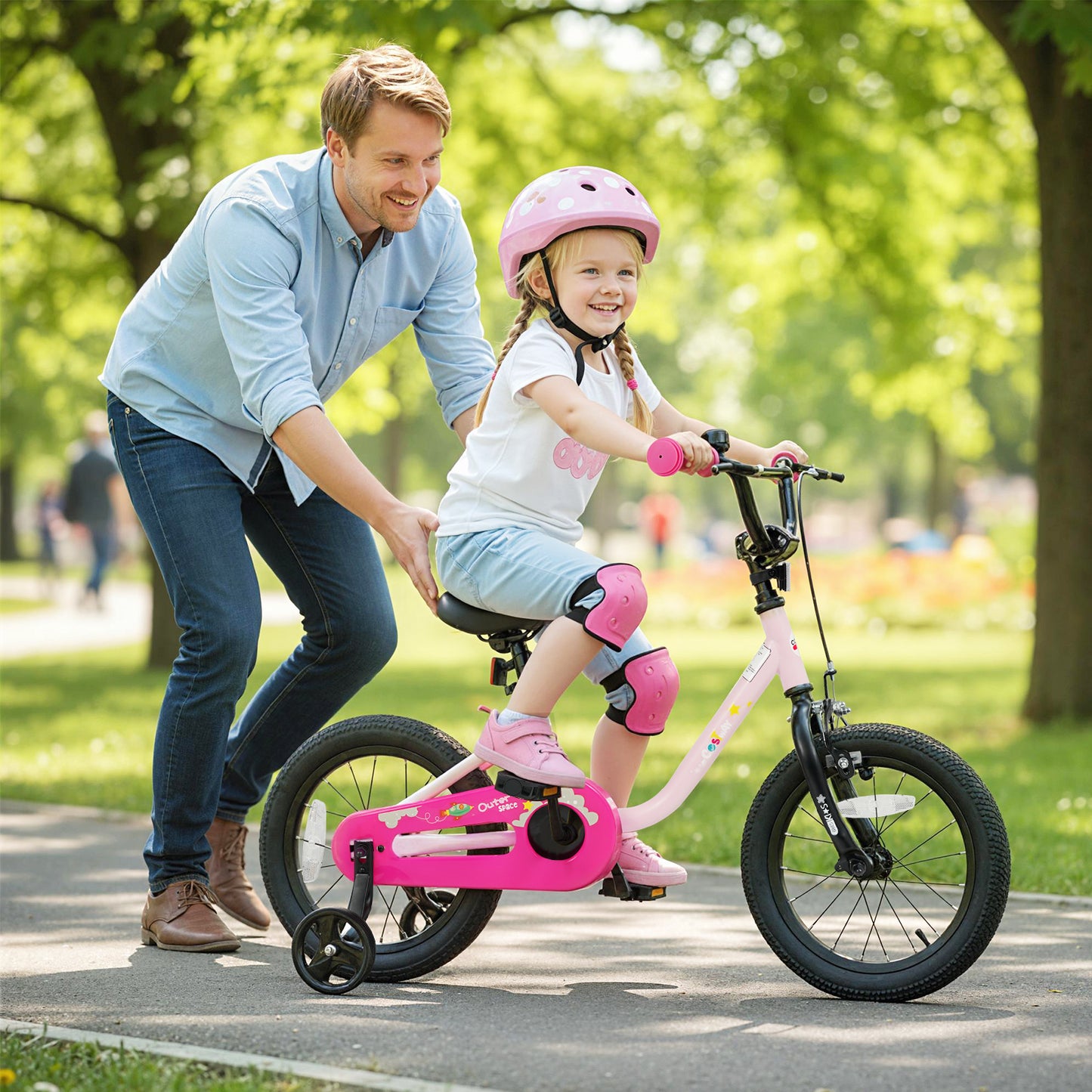 Kids Bike for 3-7 Years Old Boys and Girls 12/14/16-Inch Children Bicycle-Pink 14 Inch