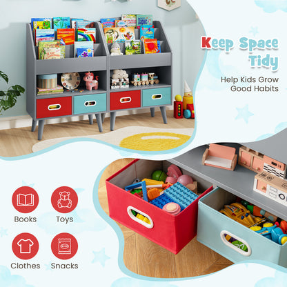 Kids Bookshelf with Open Compartment for Toddlers 3+ Years Old