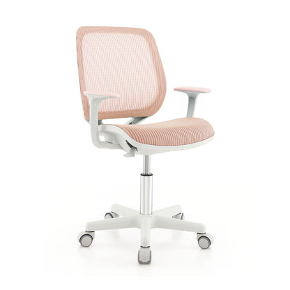 Swivel Mesh Children Computer Chair with Adjustable Height-Purple - Pink