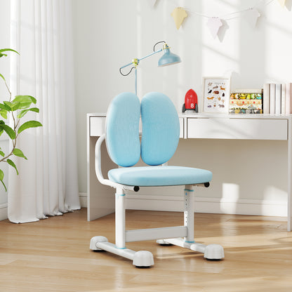 Kids Desk Chair Children Study Chair with Double Back Support and Adjustable Height-Blue