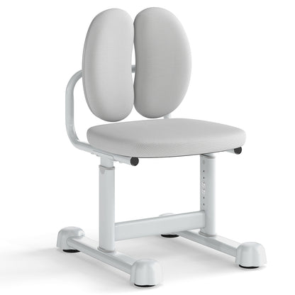 Kids Desk Chair Children Study Chair with Double Back Support and Adjustable Height-Gray