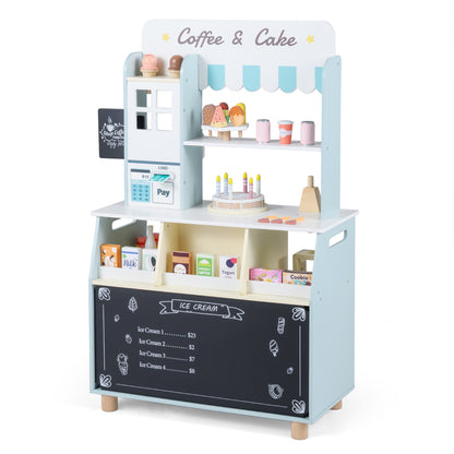 Kids Ice Cream Shop Playset with 27 Accessories - Ages 3+