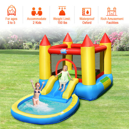 Inflatable Kids Slide Bounce House with 550w Blower