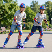 Kids Inline Skates with Light Up Wheels for Beginners Ages 9-14-Blue