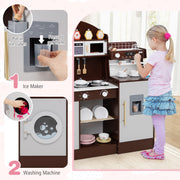 Kids Kitchen Set Wooden with Coffee Makers and Accessories-Coffee